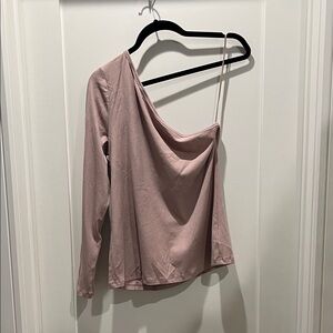Old Navy Mauve One Shoulder Ribbed Knit Women's Top